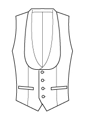 Weste mit Schalkragen